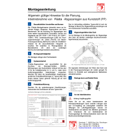 Montagehinweis Jeremias-PP Allgemein